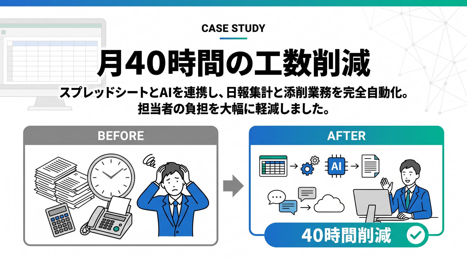 月40時間の工数削減